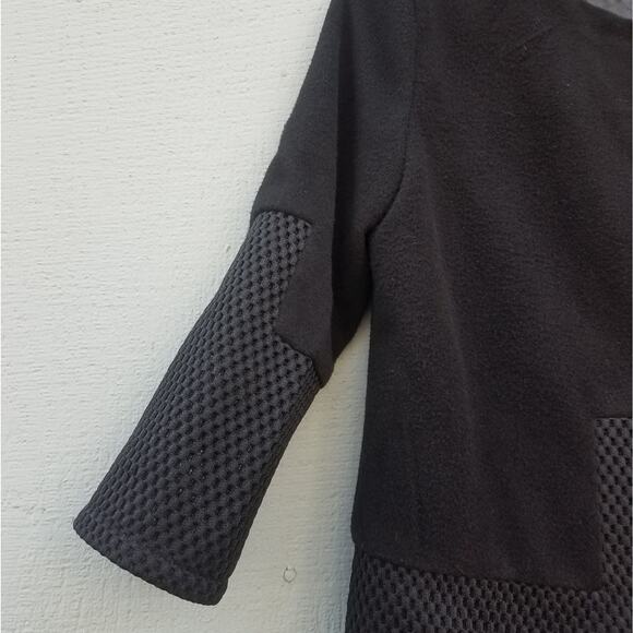 Yan Yan | Black Button Up Jacket w/ Mesh Details - Picture 4 of 6